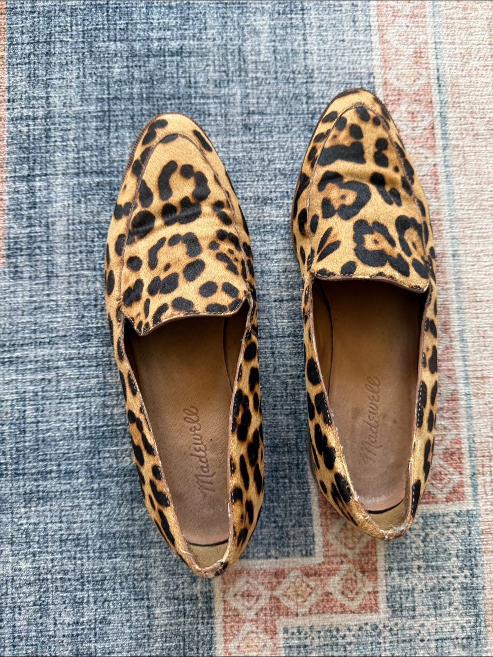 Madewell Leopard-Print Slip-On Loafers in Tan & Black